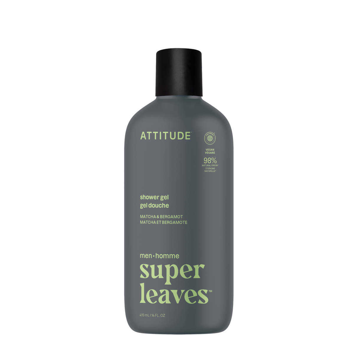 Attitude Shower Gel, Grooming Scents Matcha & Bergamot 415ml
