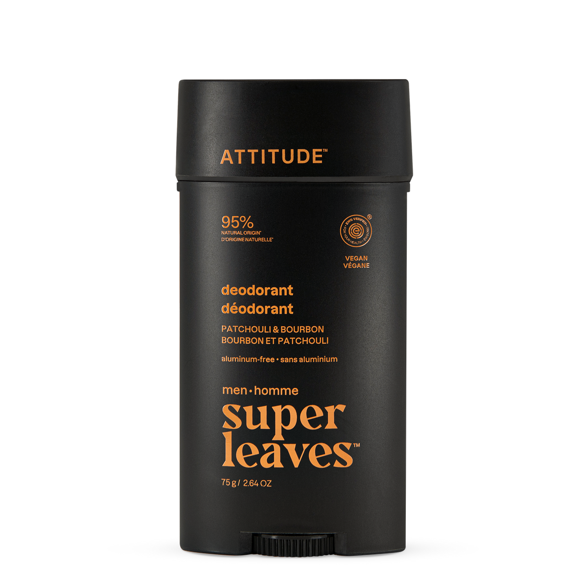Attitude Deodorant, Grooming Scents Patchouli & Bourbon 75g
