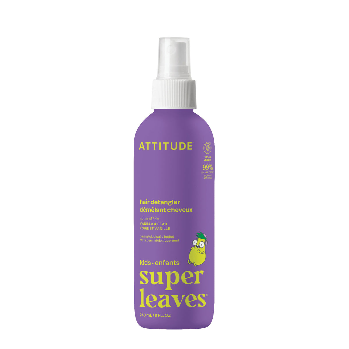 Attitude Little Leaves Kids Hair Detangler Vanilla & Pear