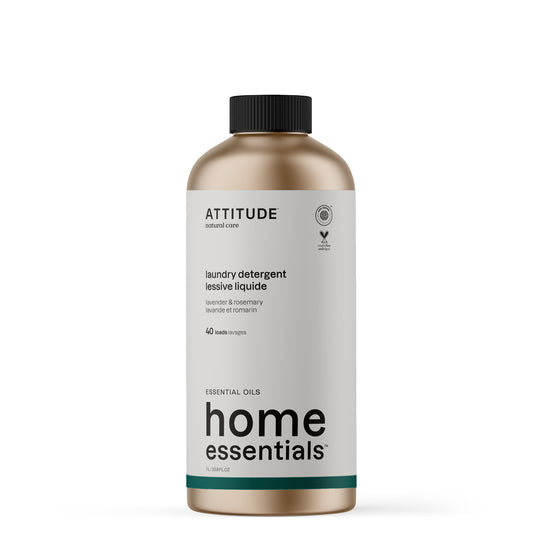 Attitude Refillable Laundry Detergent, Aluminum Bottles and Refills Lavender & Rosemary 6 x 1L Aluminum Bottles