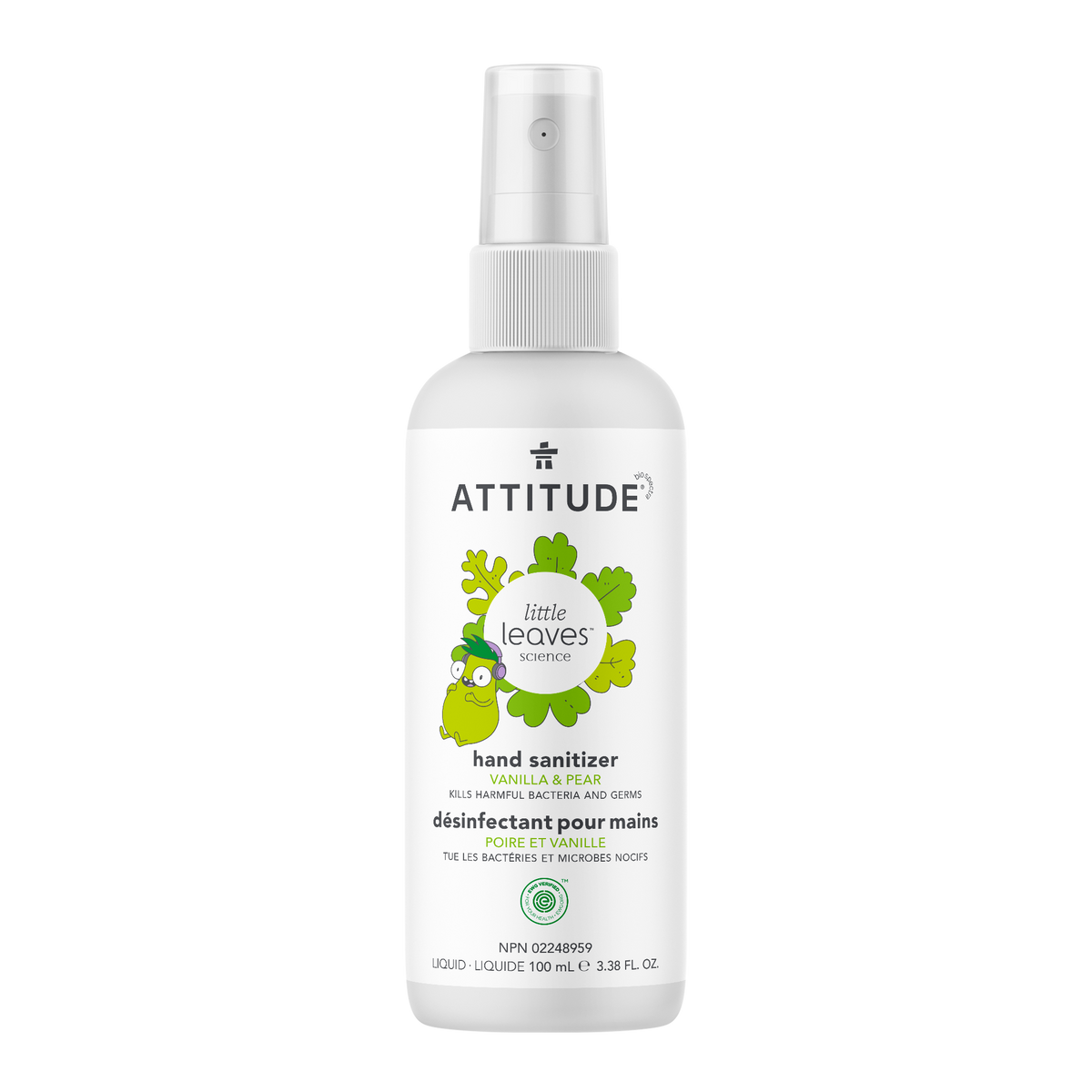 Attitude Little Leaves Kids Hand Sanitizer Vanilla & Pear 100ml
