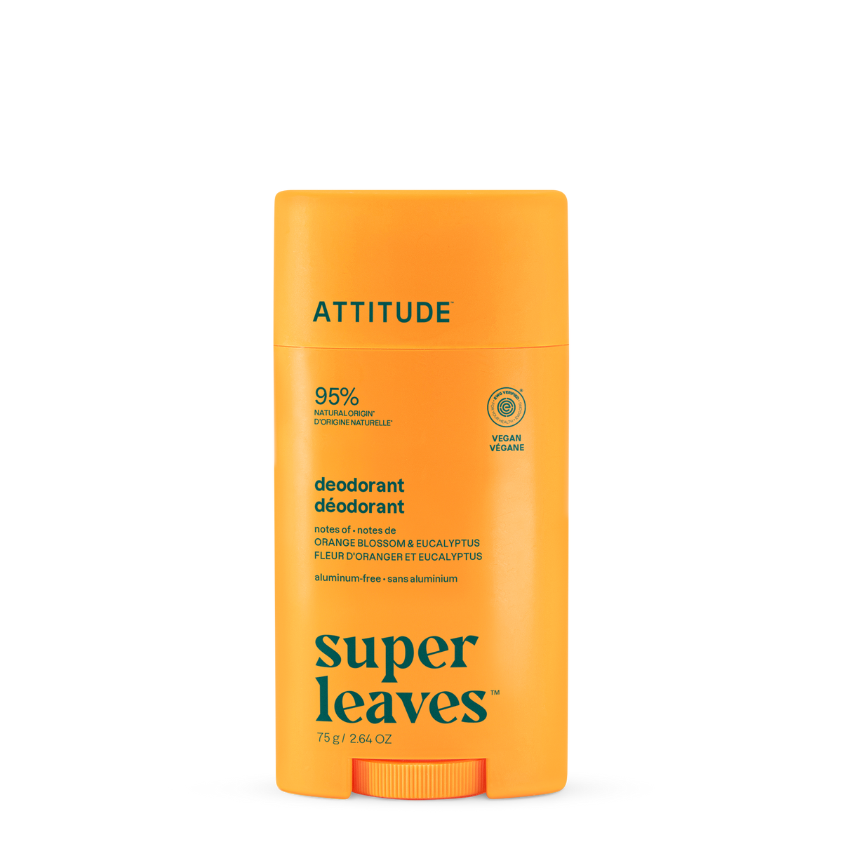 Attitude Super Leaves Deodorant Orange & Eucalyptus Twist Stick