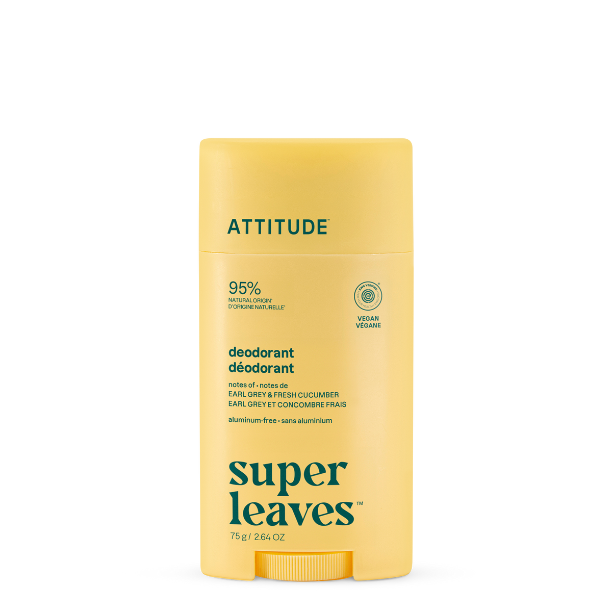 Attitude Super Leaves Deodorant Earl Grey & Cucumber Twist Stick