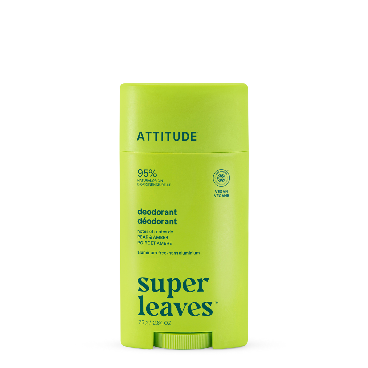 Attitude Super Leaves Deodorant Pear & Amber Twist Stick