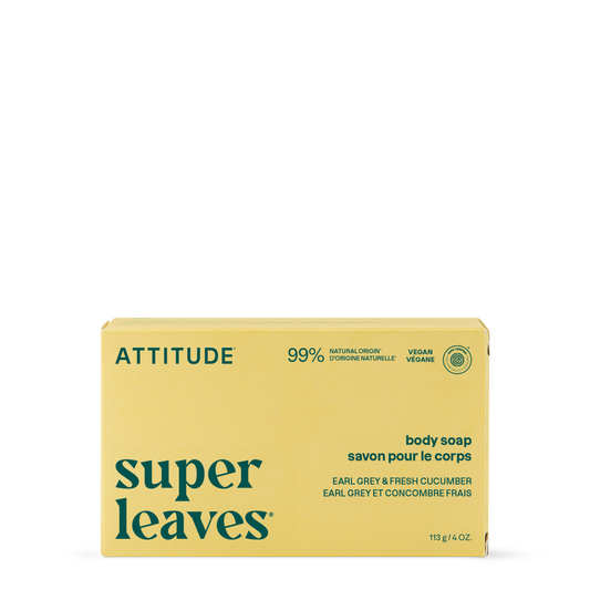 Attitude Super Leaves Body Soap Bar Earl Grey & Cucumber 113g