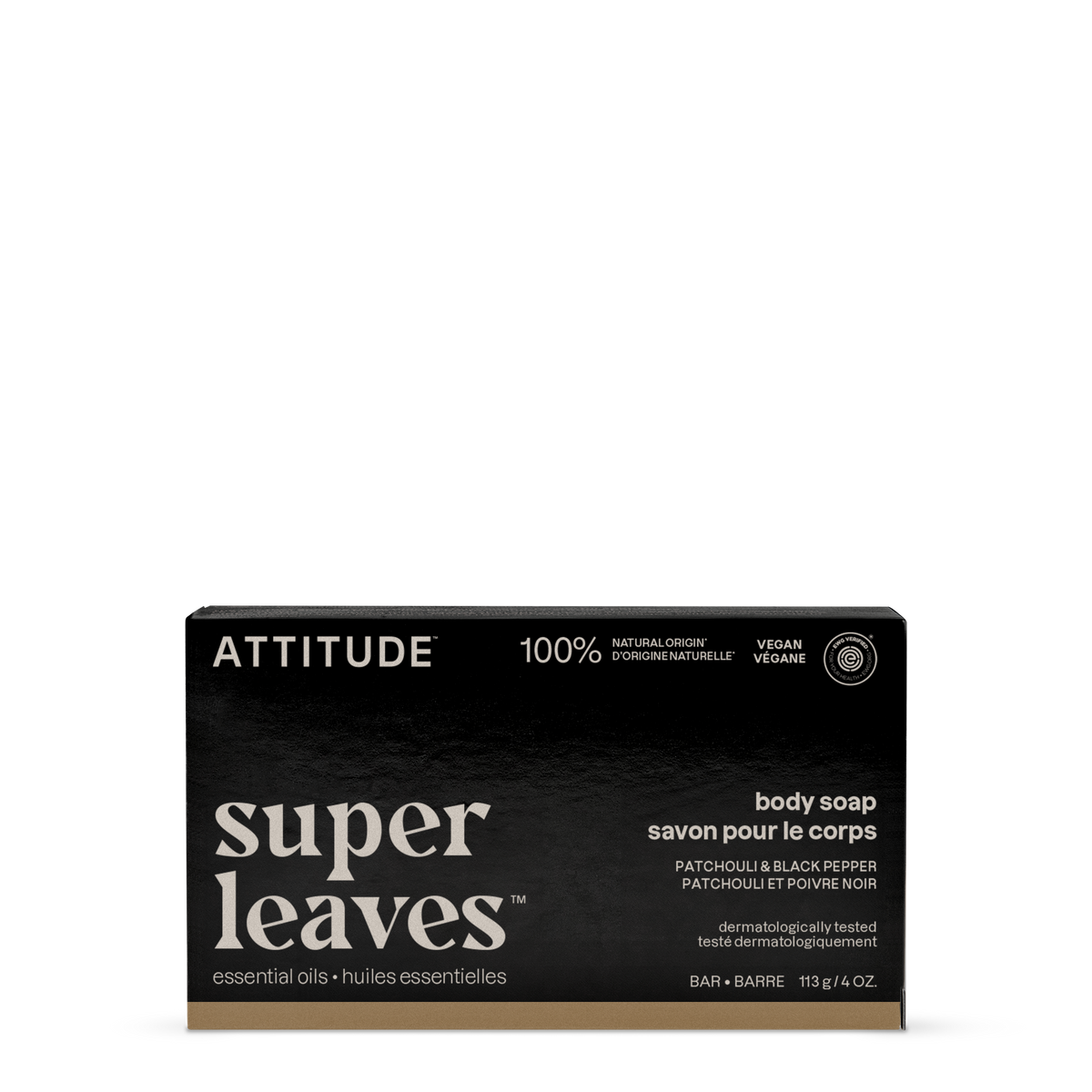 Attitude Body Soap Bar, Sage & Rosemary or Patchouli & Black Pepper Patchouli & Black Pepper 113g