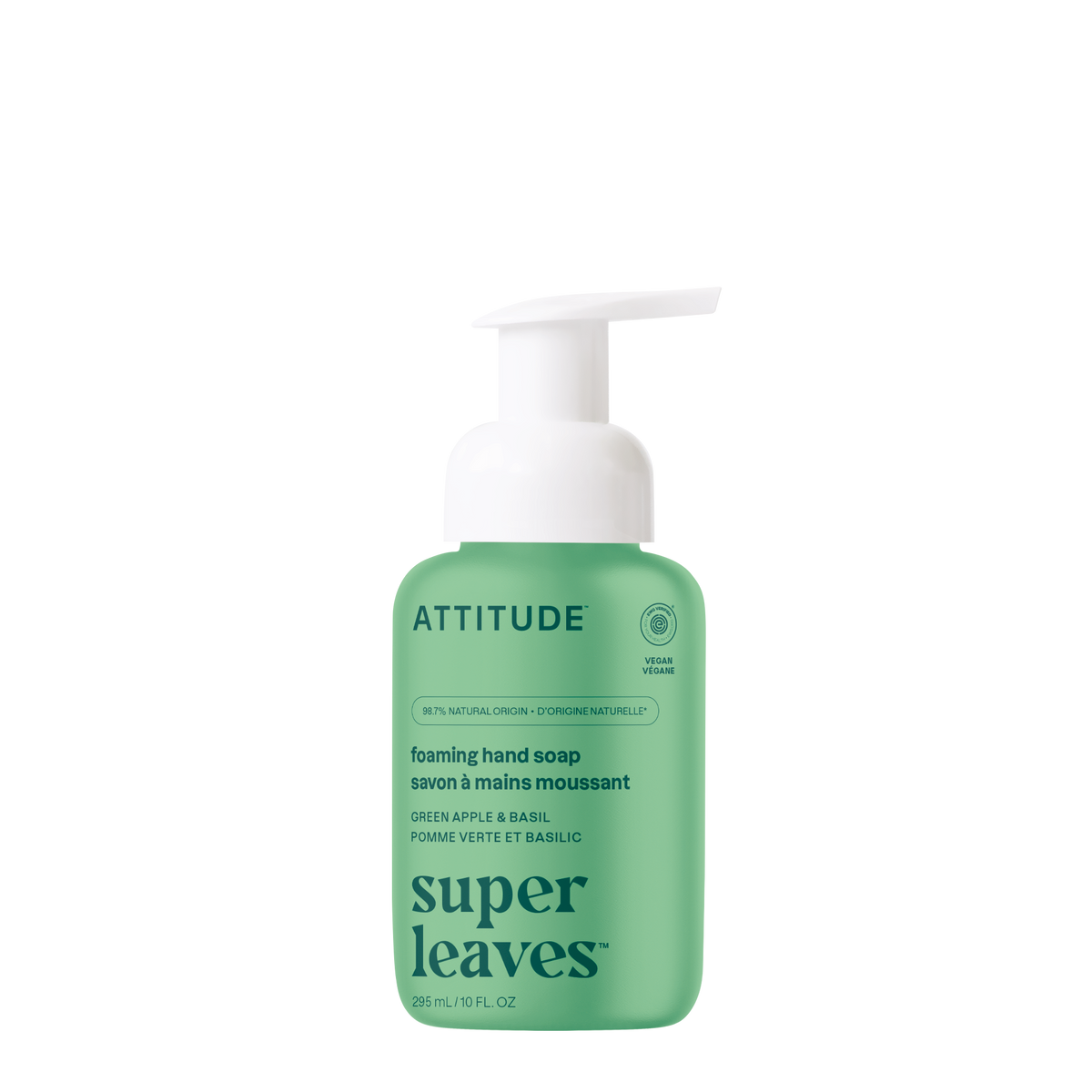 Attitude Foaming Hand Soap Green Apple & Basil 295ml