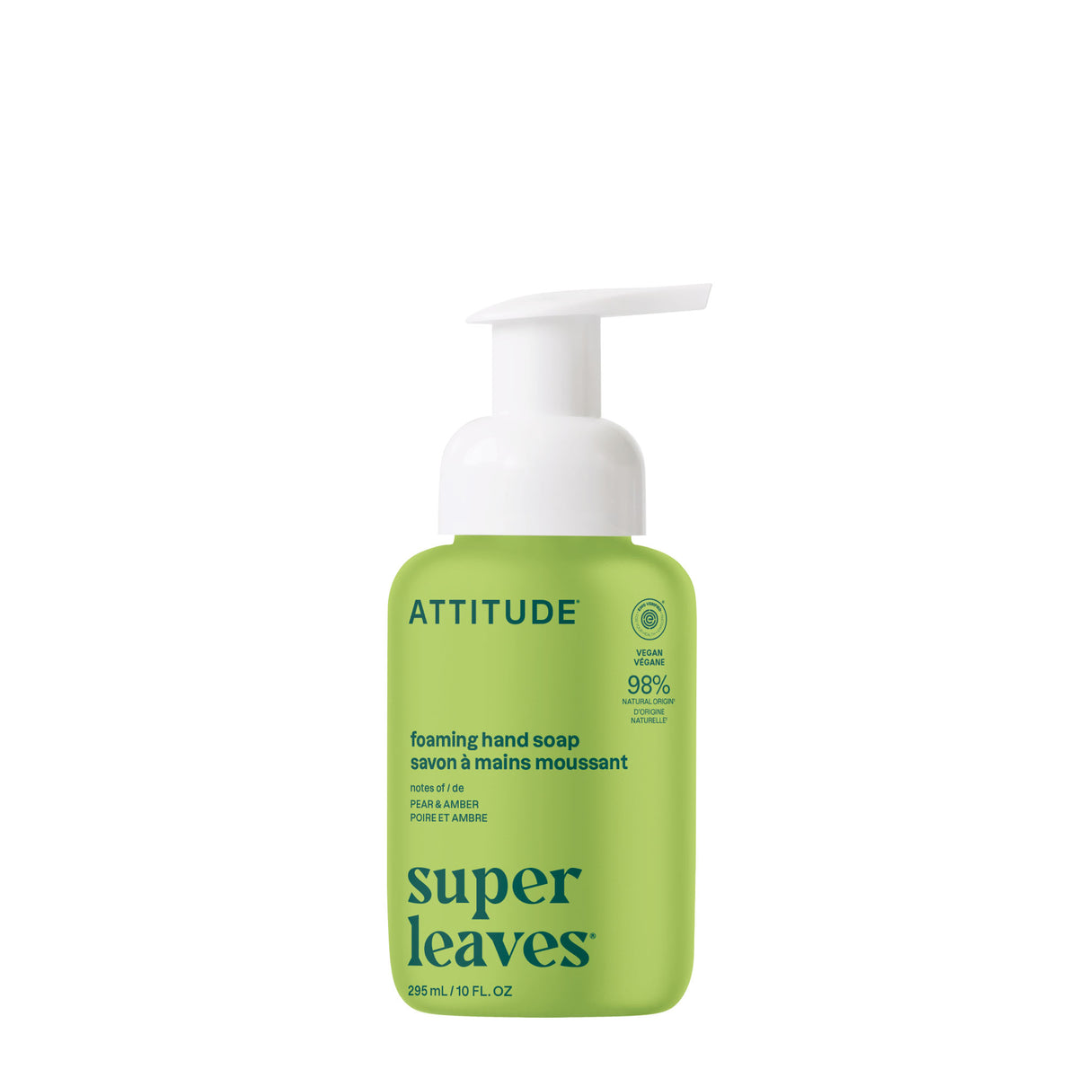 Attitude Super Leaves Foaming Hand Soap Olive Leaves (Pear & Amber) 295ml