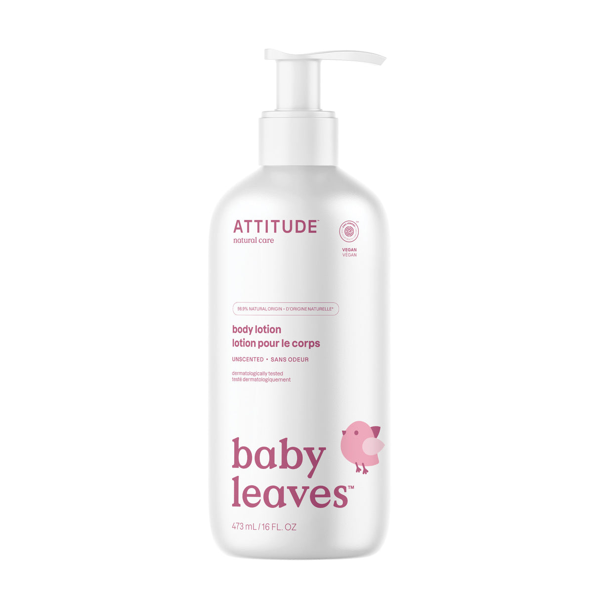 Attitude Baby Leaves Natural Body Lotion Unscented 473ml