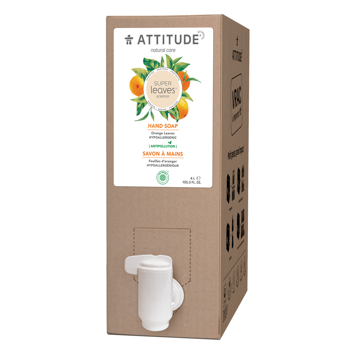 Attitude Super Leaves Hand Soap Orange Leaves 4L