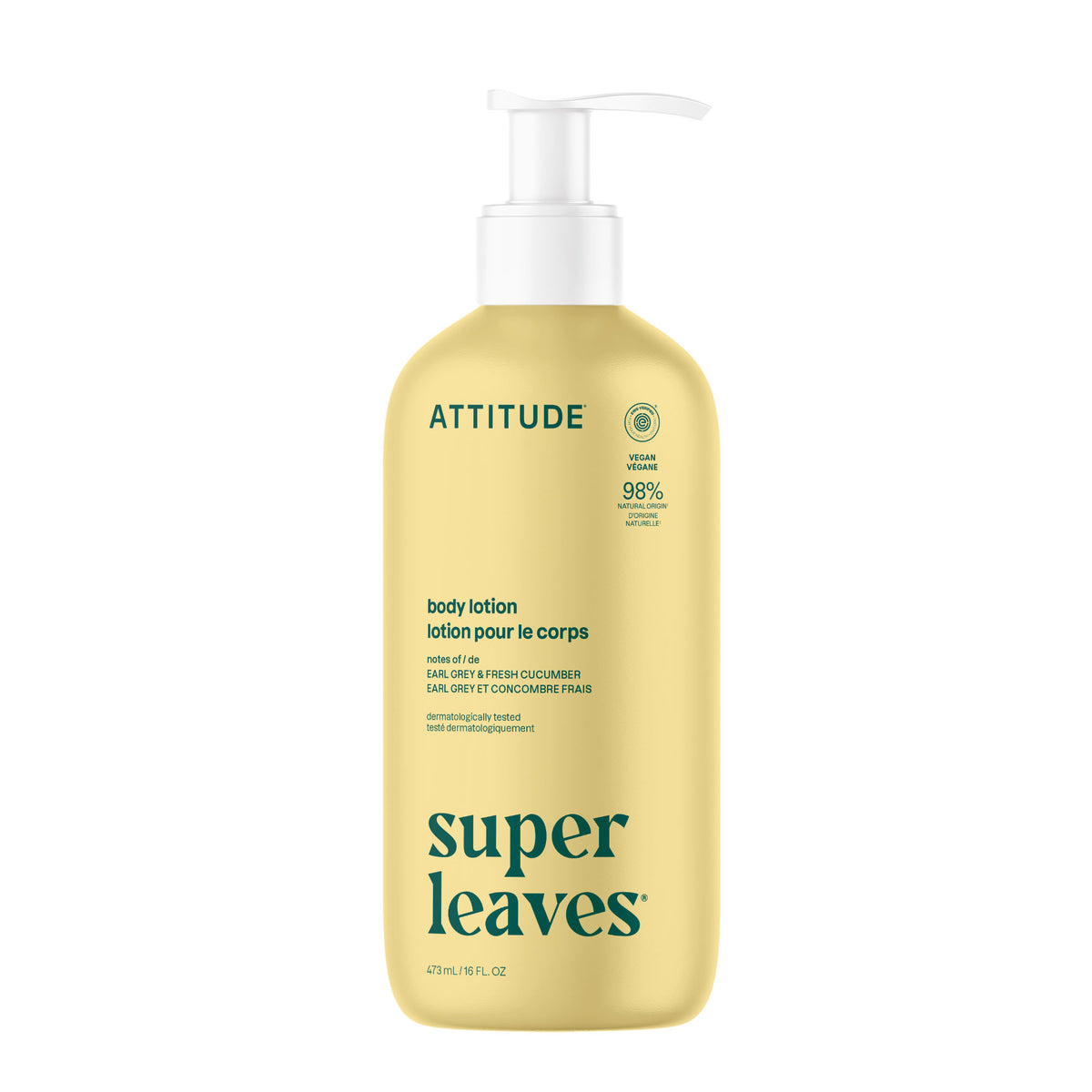 Attitude Super Leaves Body Lotion Earl Grey & Cucumber 473ml