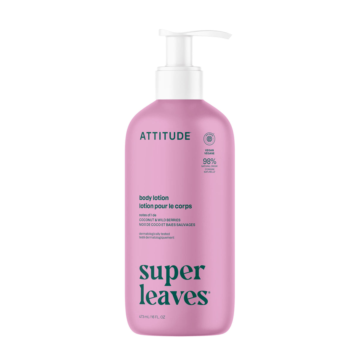 Attitude Super Leaves Body Lotion Coconut & Wild Berries 473ml