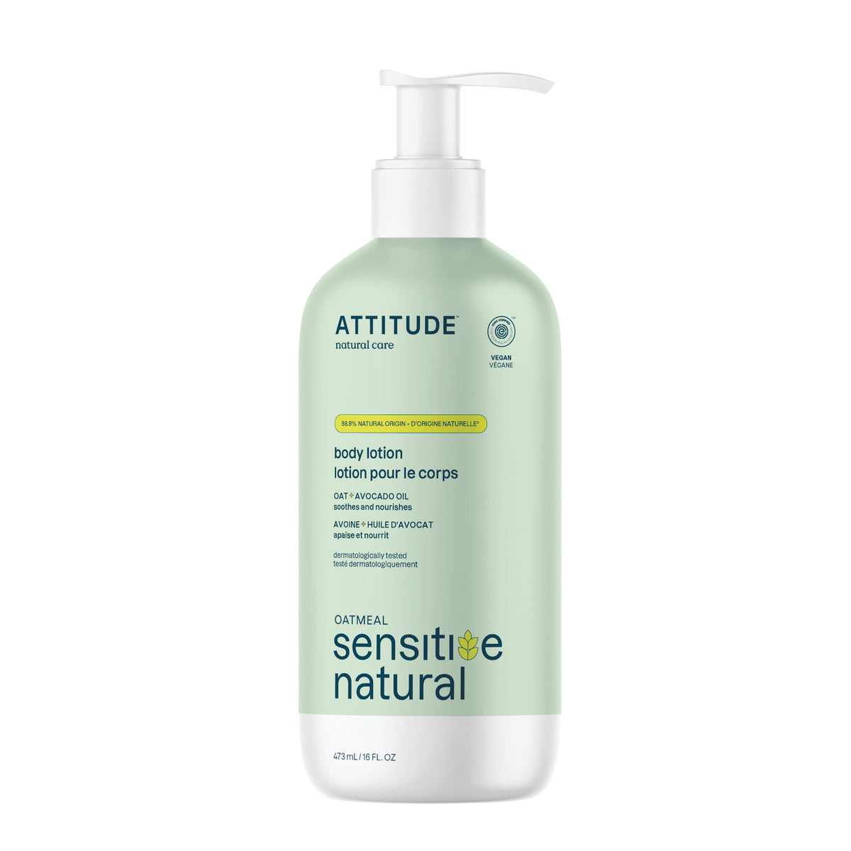 Attitude Sensitive Skin Body Lotion Oat & Avocado 473ml