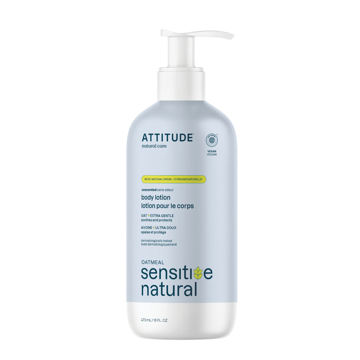 Attitude Sensitive Skin Body Lotion Fragrance Free 473ml