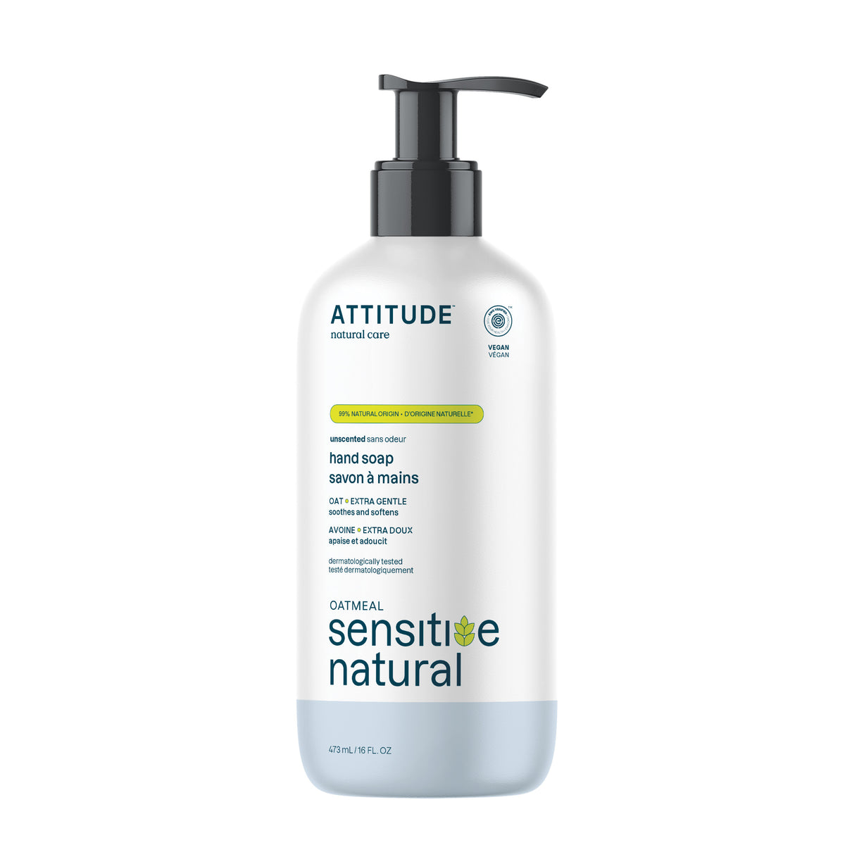 Attitude Sensitive Skin Hand Soap Extra Gentle Unscented 473ml