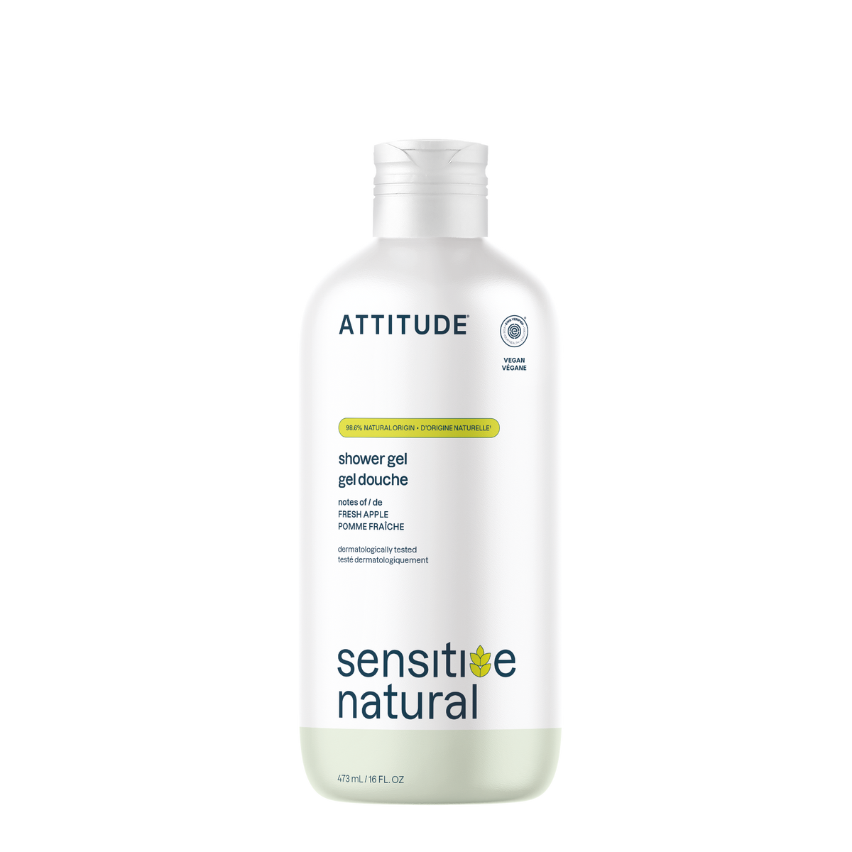 Attitude Sensitive Skin Natural Shower Gel Fresh Apple 473ml
