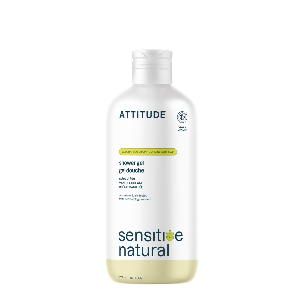 Attitude Sensitive Skin Natural Shower Gel Vanilla Cream 473ml