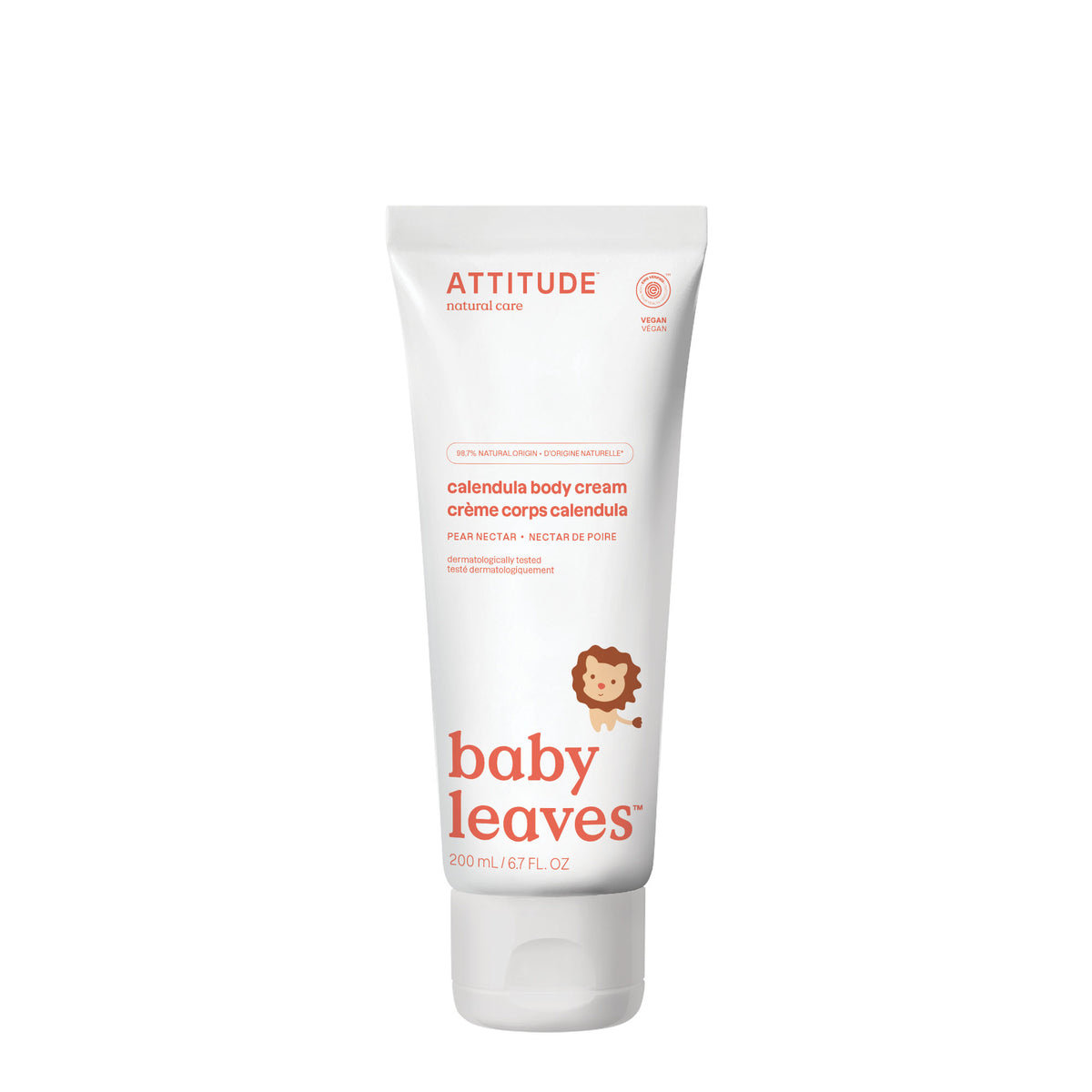 Attitude Baby Leaves Calendula Cream Pear Nectar 200ml