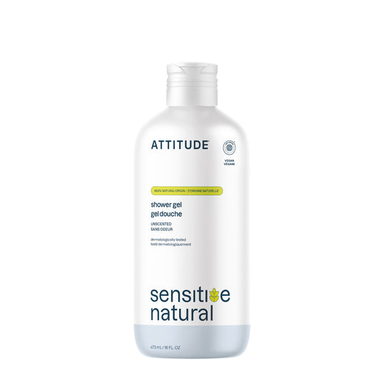 Attitude Sensitive Skin Natural Shower Gel Unscented 473ml