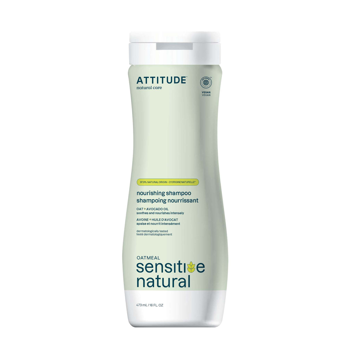 Attitude Sensitive Skin Nourish & Shine Shampoo, Avocado 473ml
