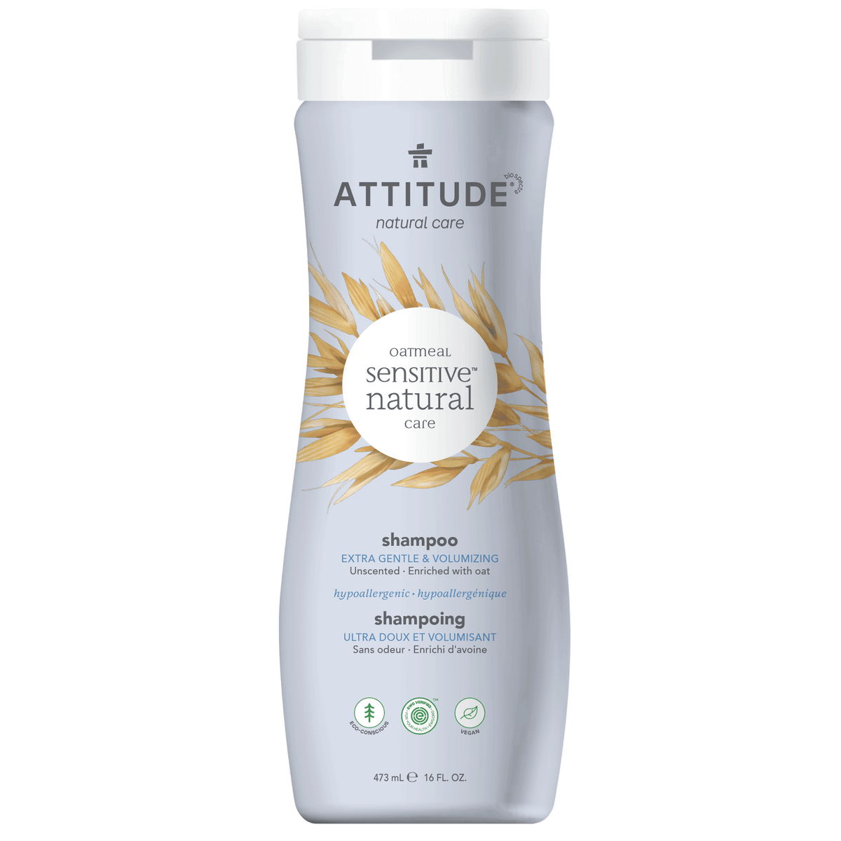 Attitude Sensitive Skin Extra Gentle Shampoo, Fragrance-Free 473ml
