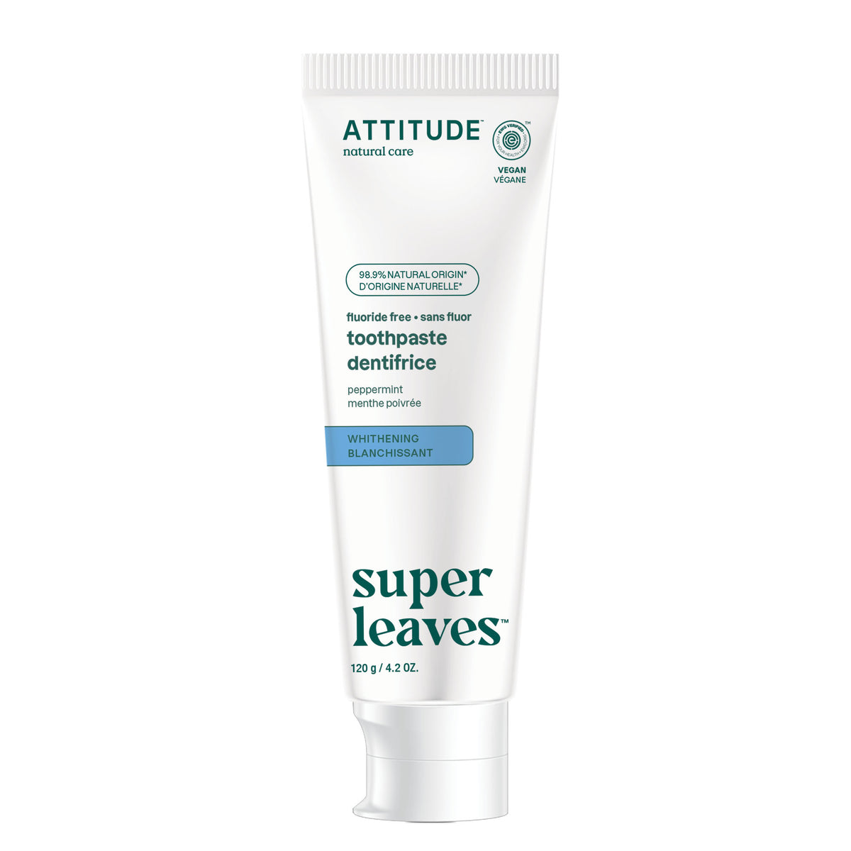 Attitude Fluoride-Free Toothpaste Whitening 120g
