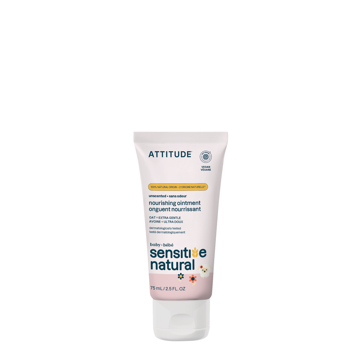 Attitude Sensitive Skin Baby Nourishing Ointment, Fragrance-Free Fragrance-Free 75ml