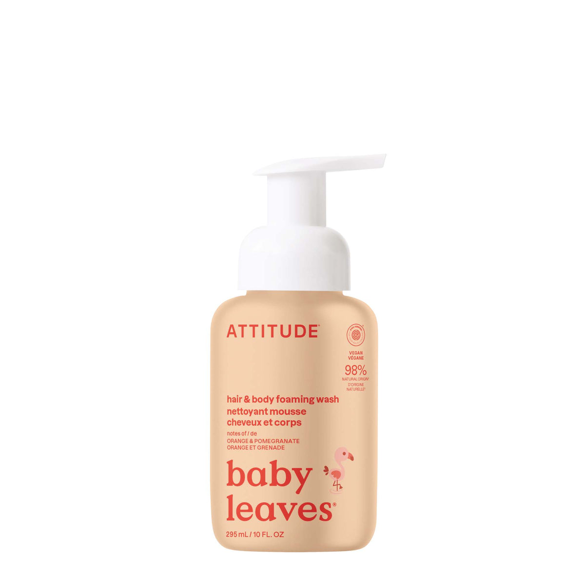 Attitude Baby Leaves 2-in-1 Hair & Body Foaming Wash Orange Pomegranate 295ml