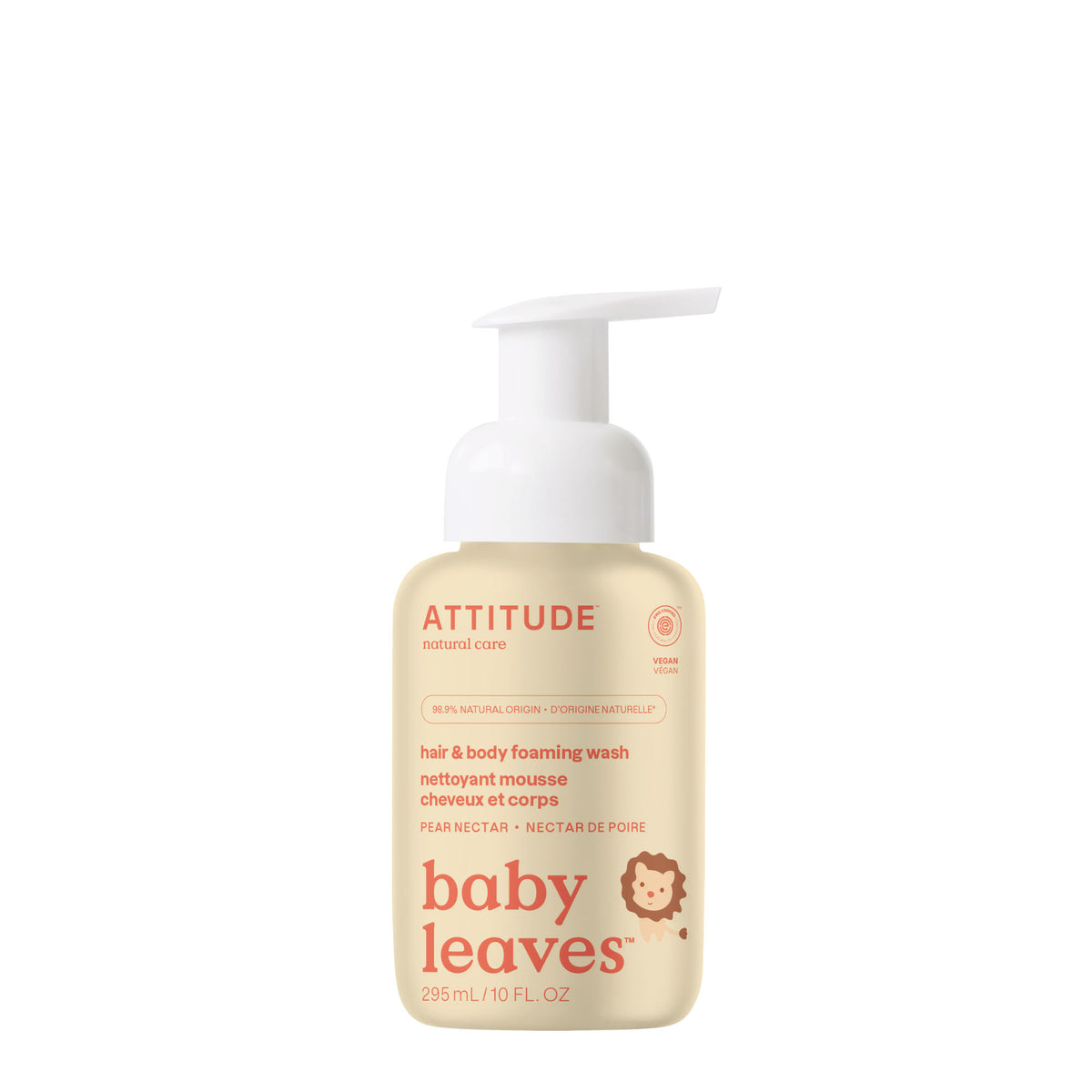 Attitude Baby Leaves 2-in-1 Hair & Body Foaming Wash Pear Nectar 295ml