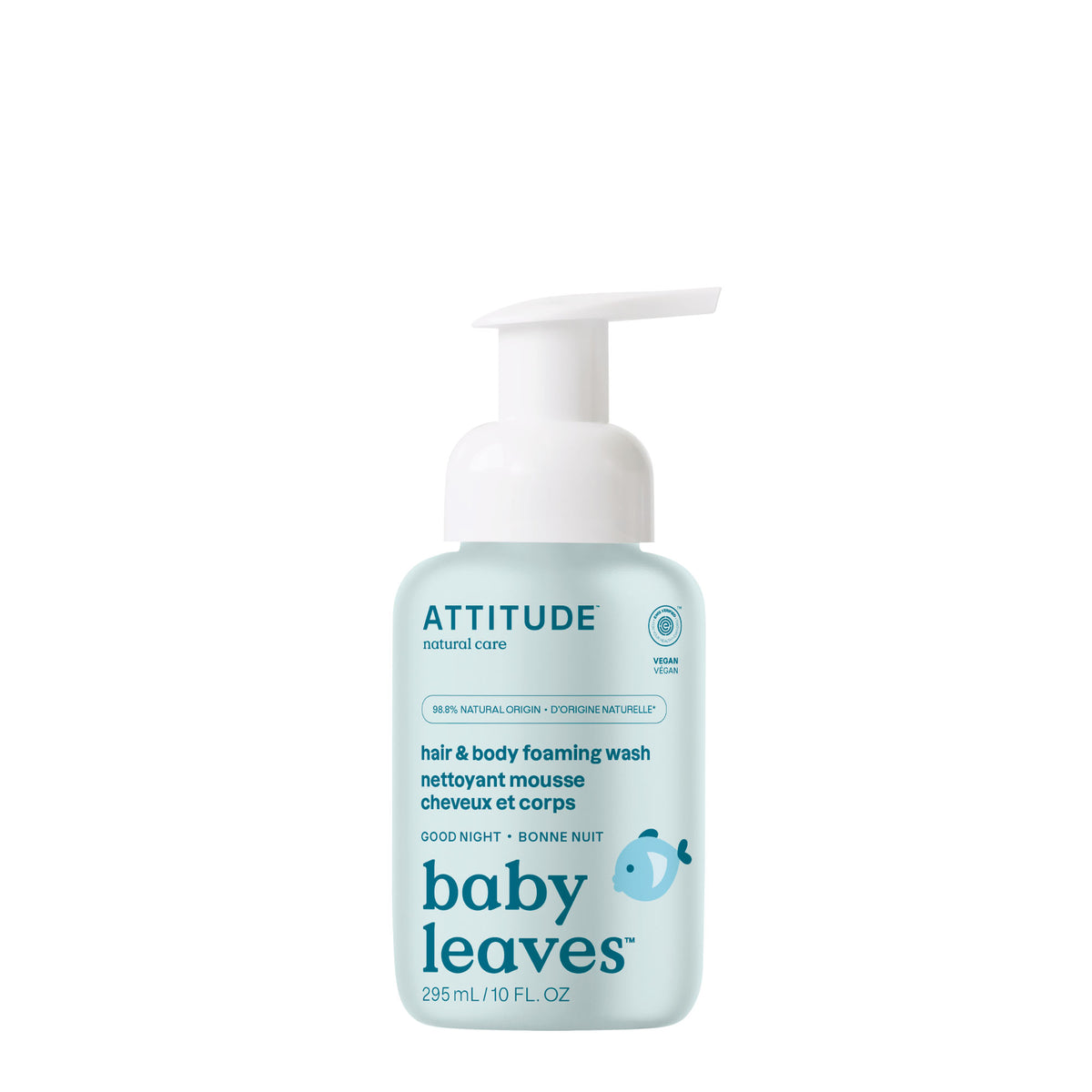 Attitude Baby Leaves 2-in-1 Hair & Body Foaming Wash Good Night 295ml