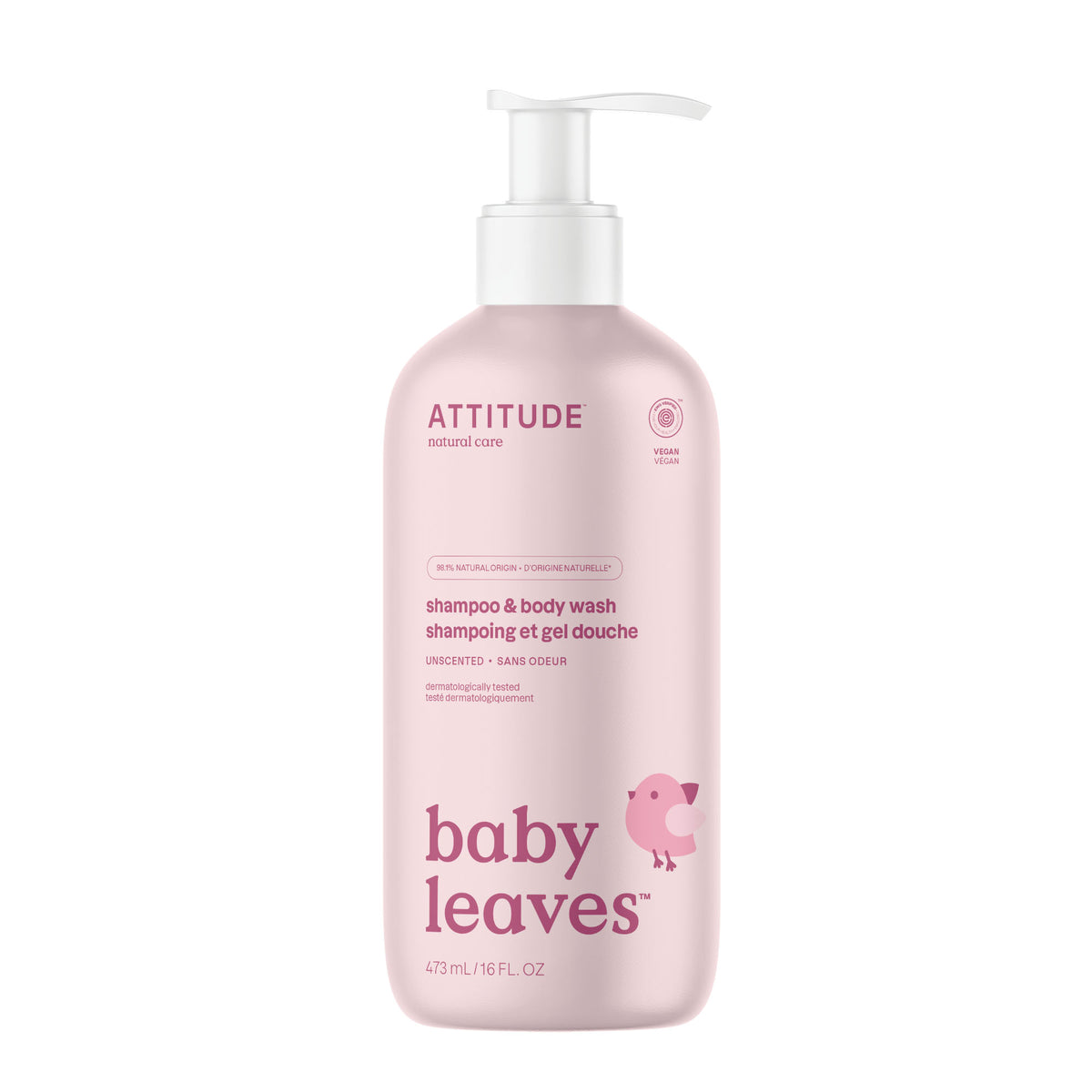 Attitude Baby Leaves 2-in-1 Shampoo & Body Wash Unscented