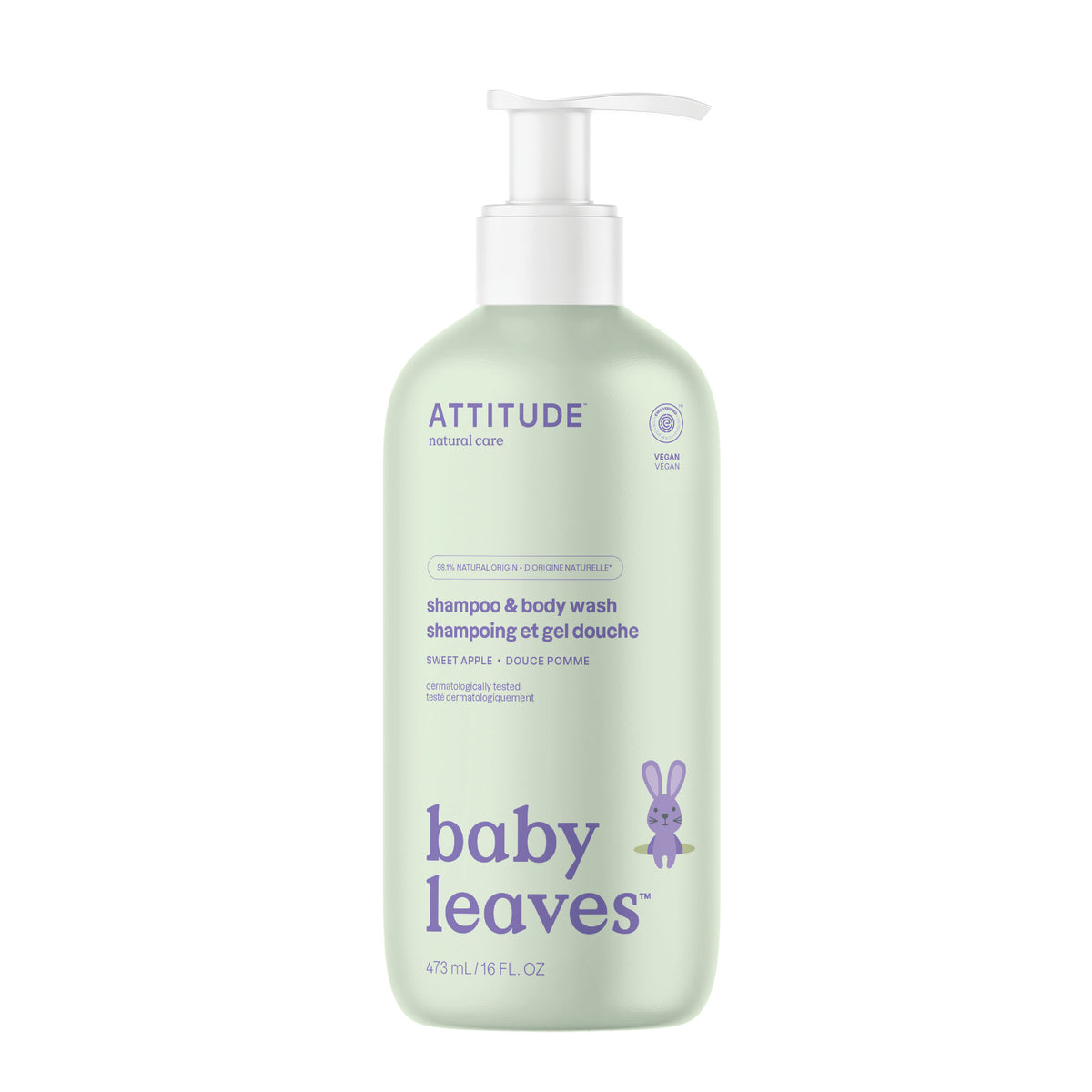 Attitude Baby Leaves 2-in-1 Shampoo & Body Wash Sweet Apple