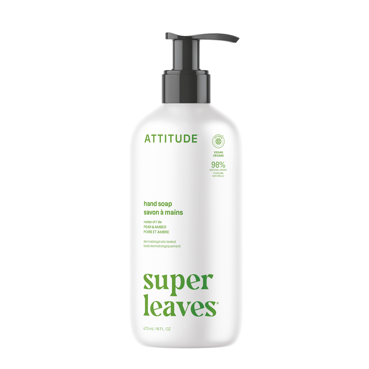 Attitude Super Leaves Hand Soap Pear & Amber 473ml