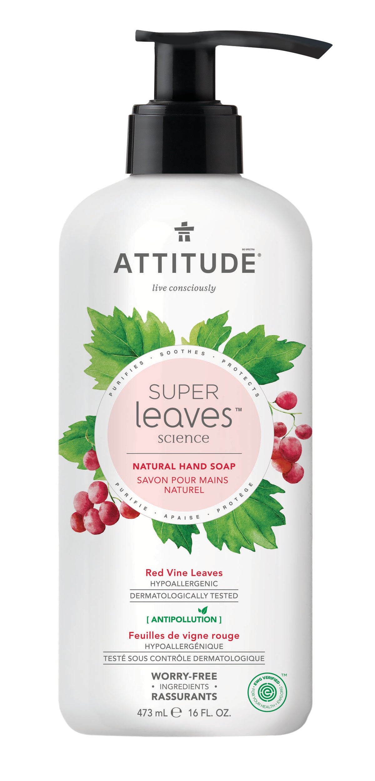 Attitude Super Leaves Hand Soap Red Vine Leaves 473ml