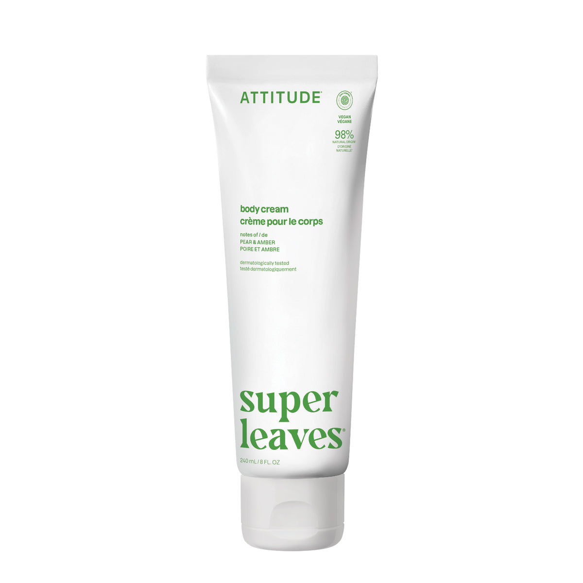 Attitude Super Leaves Body Cream Pear & Amber 240ml