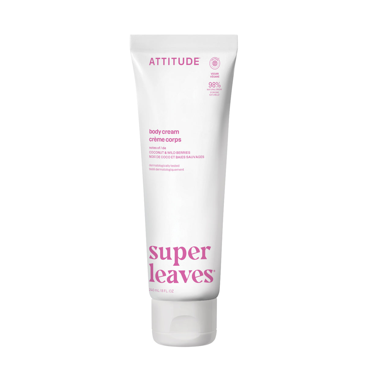 Attitude Super Leaves Body Cream Coconut & Wild Berries 240ml