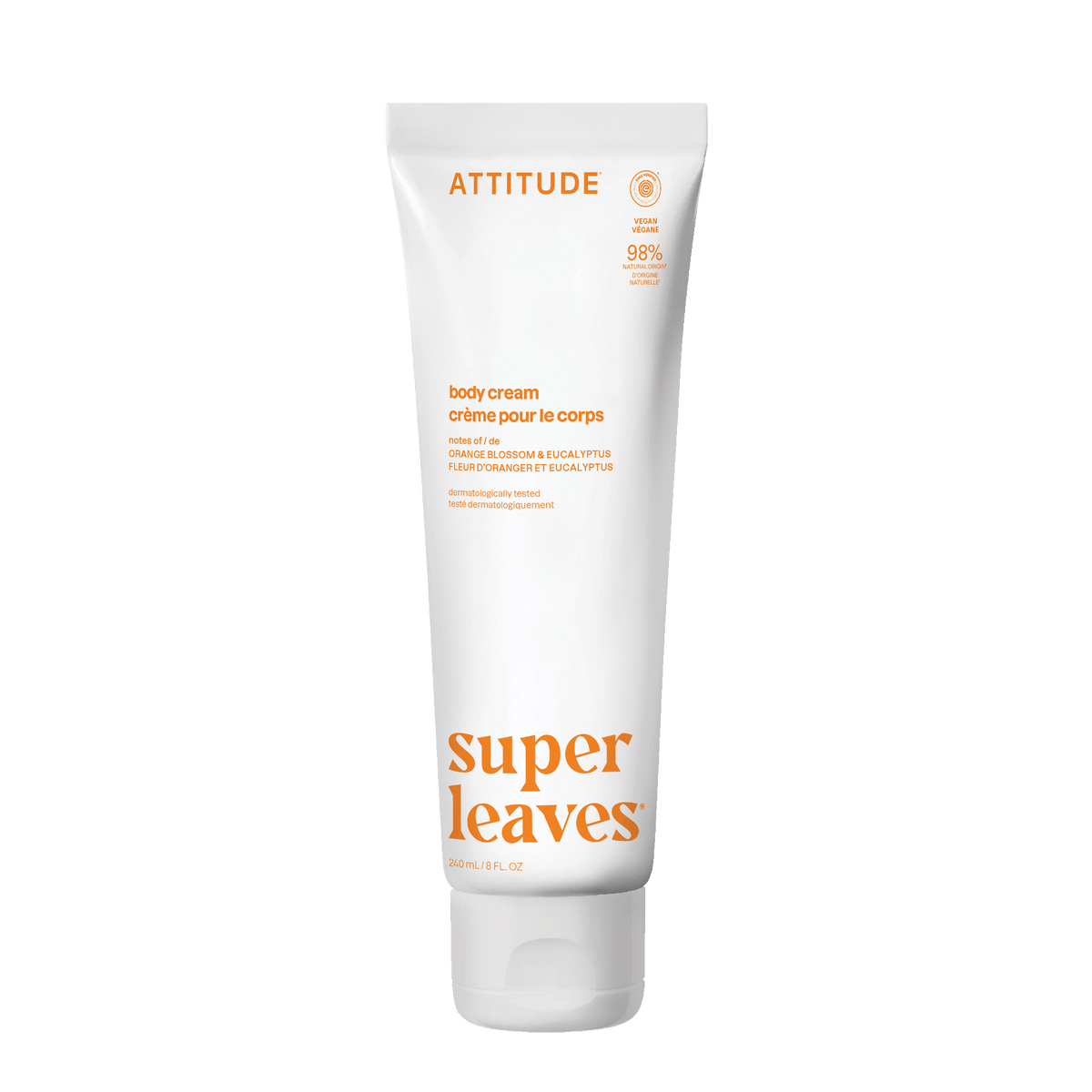 Attitude Super Leaves Body Cream Orange & Eucalyptus 240ml