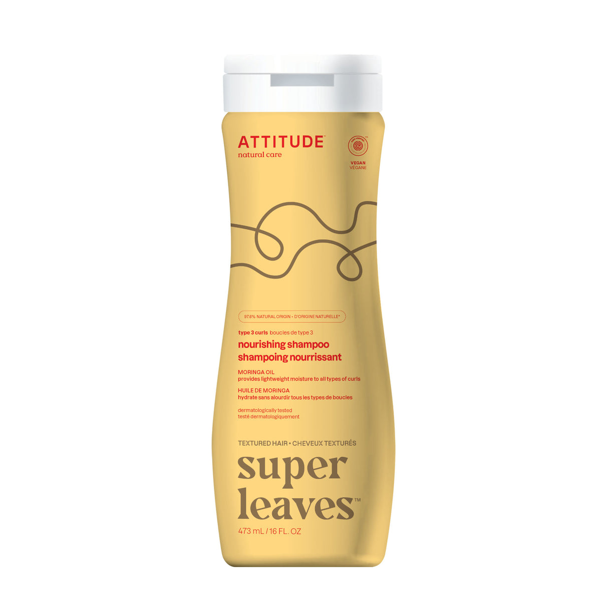 Attitude Curl Moisturizing Shampoo, Moringa Oil 473ml