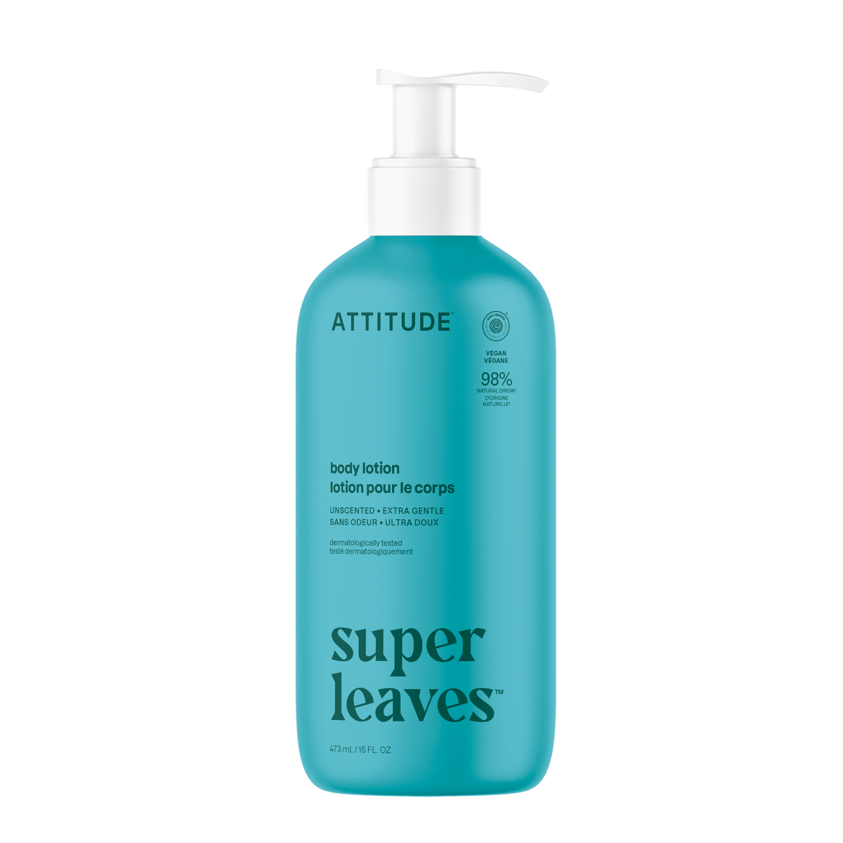 Attitude Super Leaves Body Lotion Extra Gentle Unscented 473ml