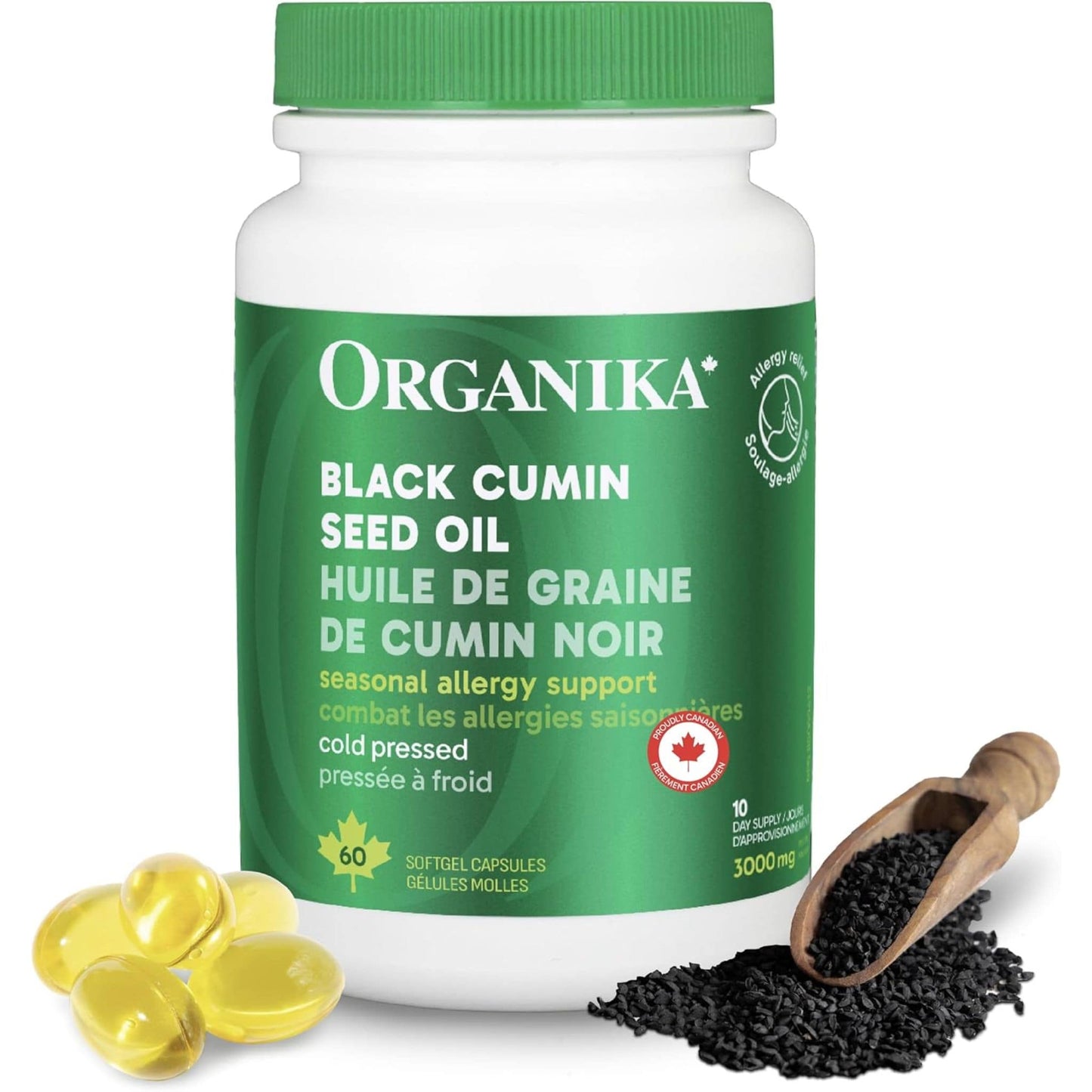 60 Softgel Capsules | Organika Black Cumin Seed Oil 3000mg