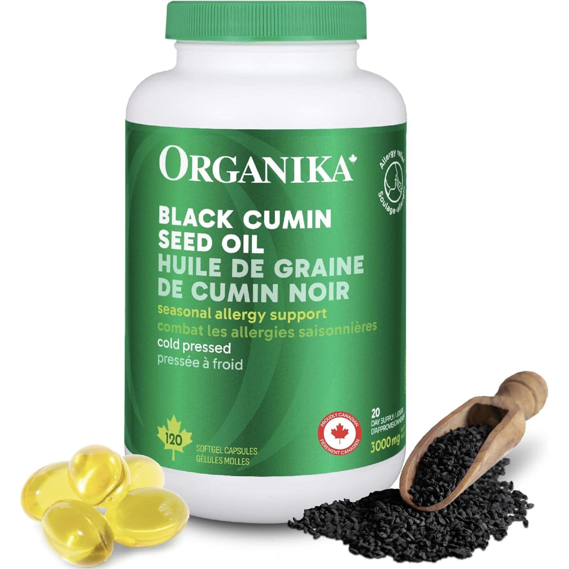 120 Softgel Capsules | Organika Black Cumin Seed Oil 3000mg