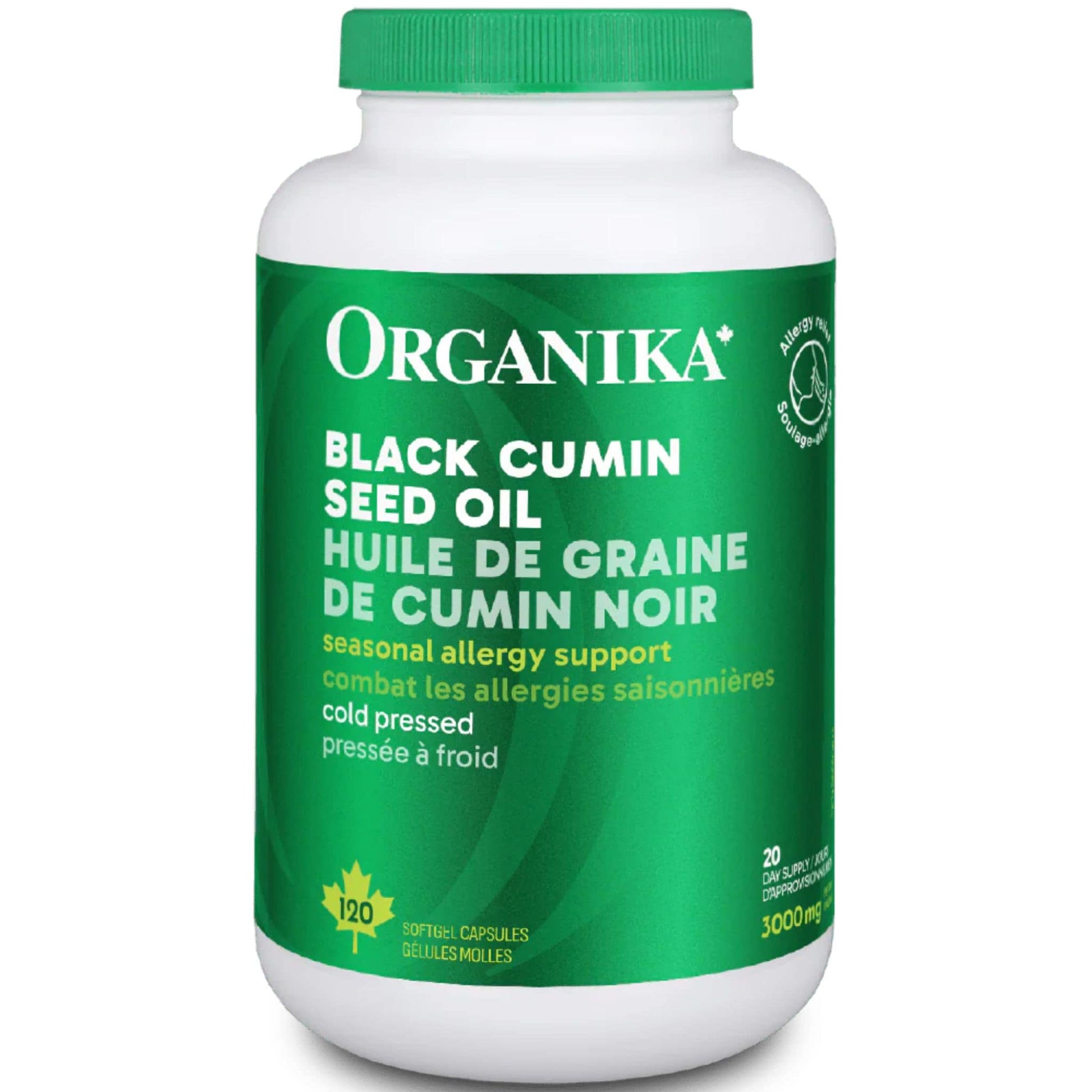 120 Softgel Capsules | Organika Black Cumin Seed Oil 3000mg