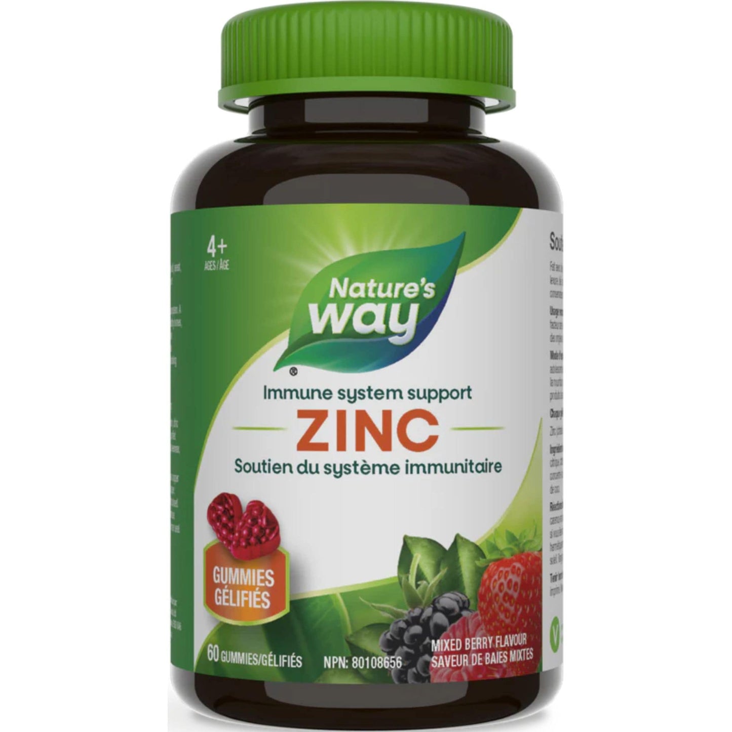 Mixed Berry Flavour, 60 Gummies | Nature's Way Zinc Gummies Immune System Support