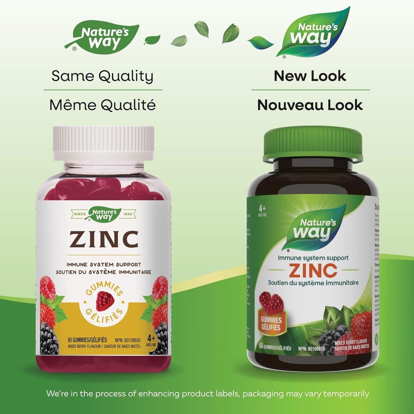 Mixed Berry Flavour, 60 Gummies | Nature's Way Zinc Gummies Immune System Support