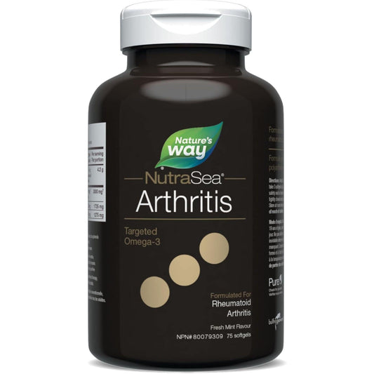 Fresh Mint Flavour, 75 Softgels | Nature's Way NutraSea Arthritis Targeted Omega-3