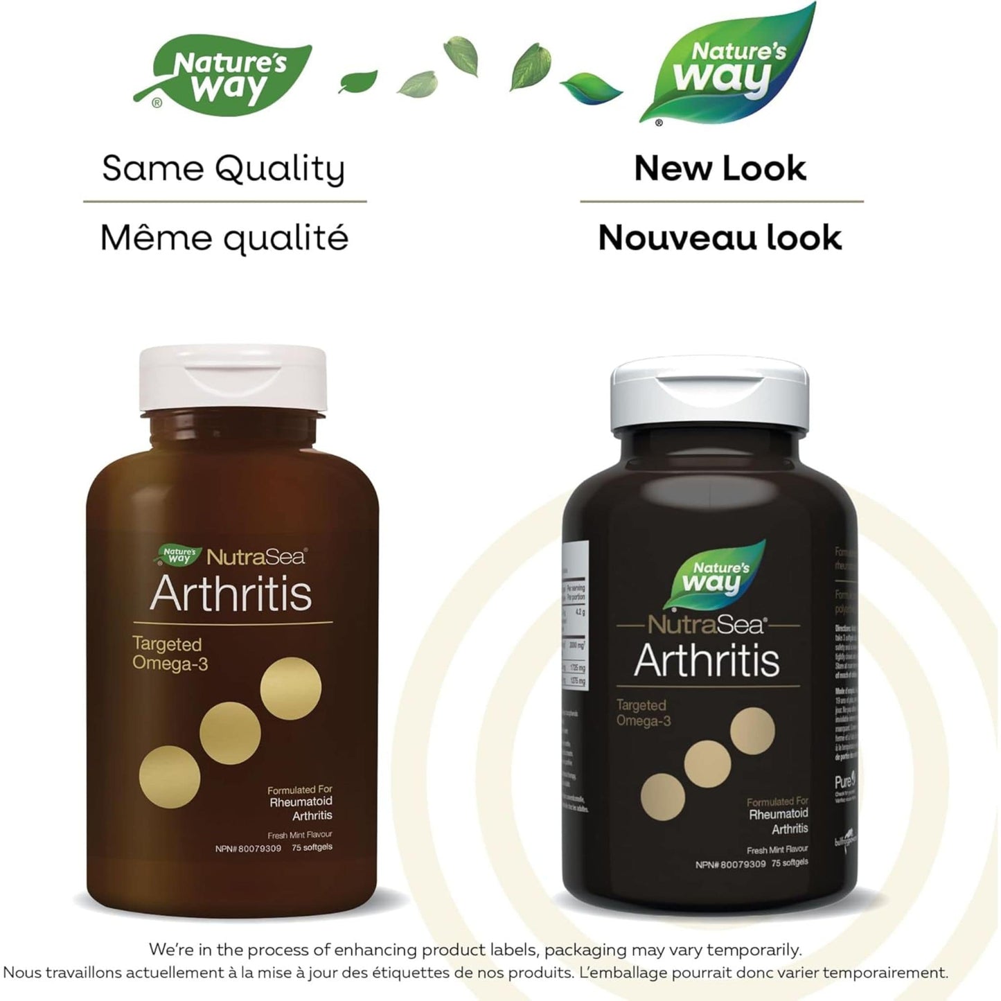 Fresh Mint Flavour, 75 Softgels | Nature's Way NutraSea Arthritis Targeted Omega-3
