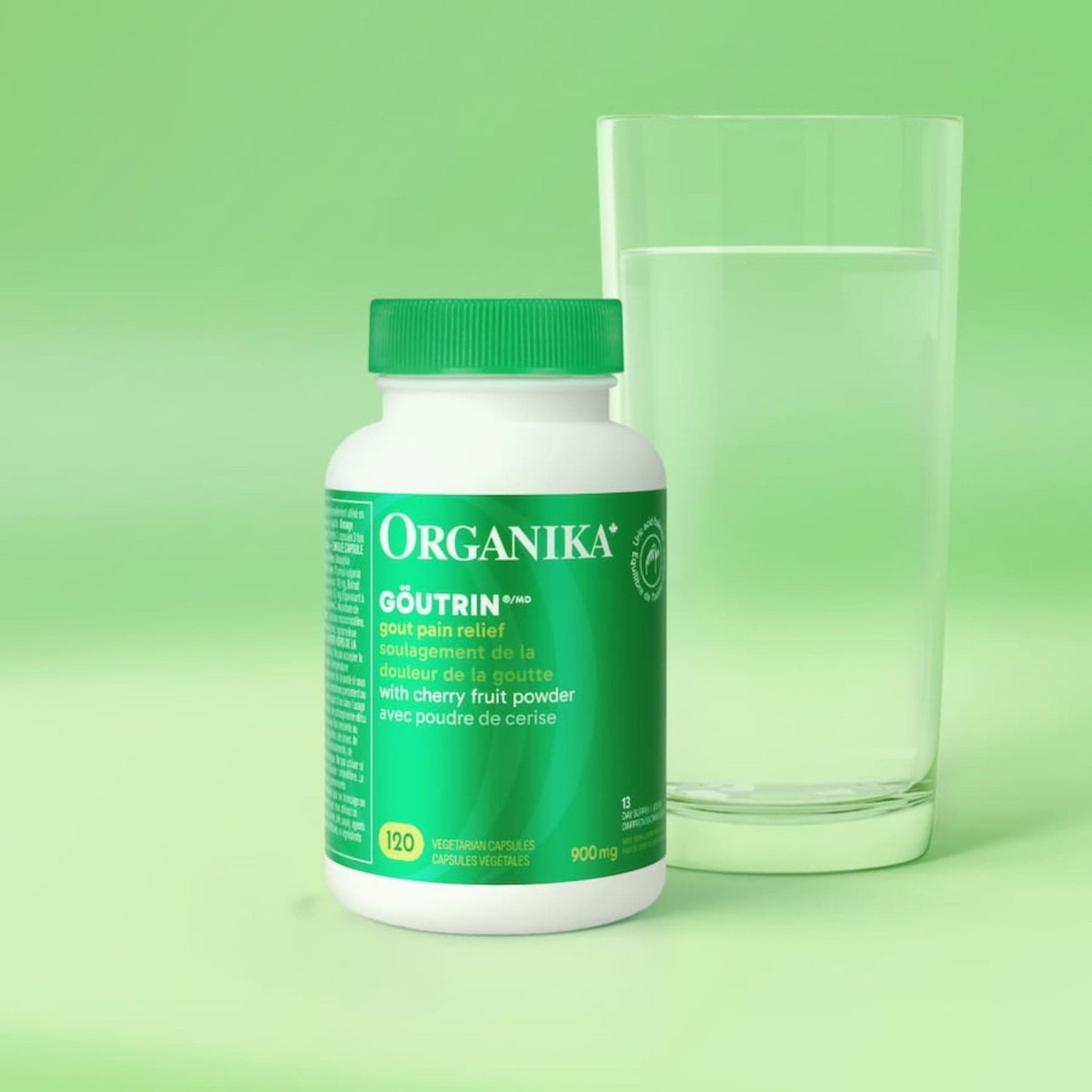 120 Vegetarian Capsules | Organika Goutrin 900mg