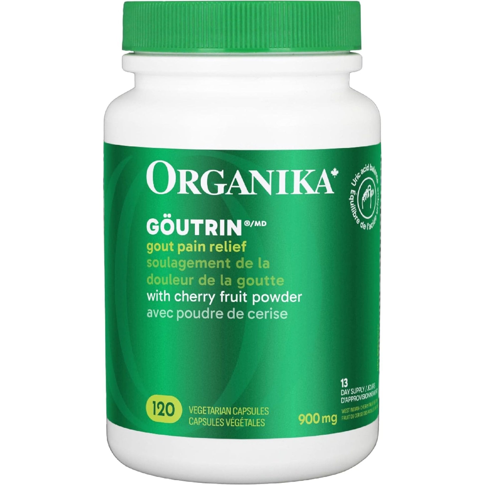 120 Vegetarian Capsules | Organika Goutrin 900 mg