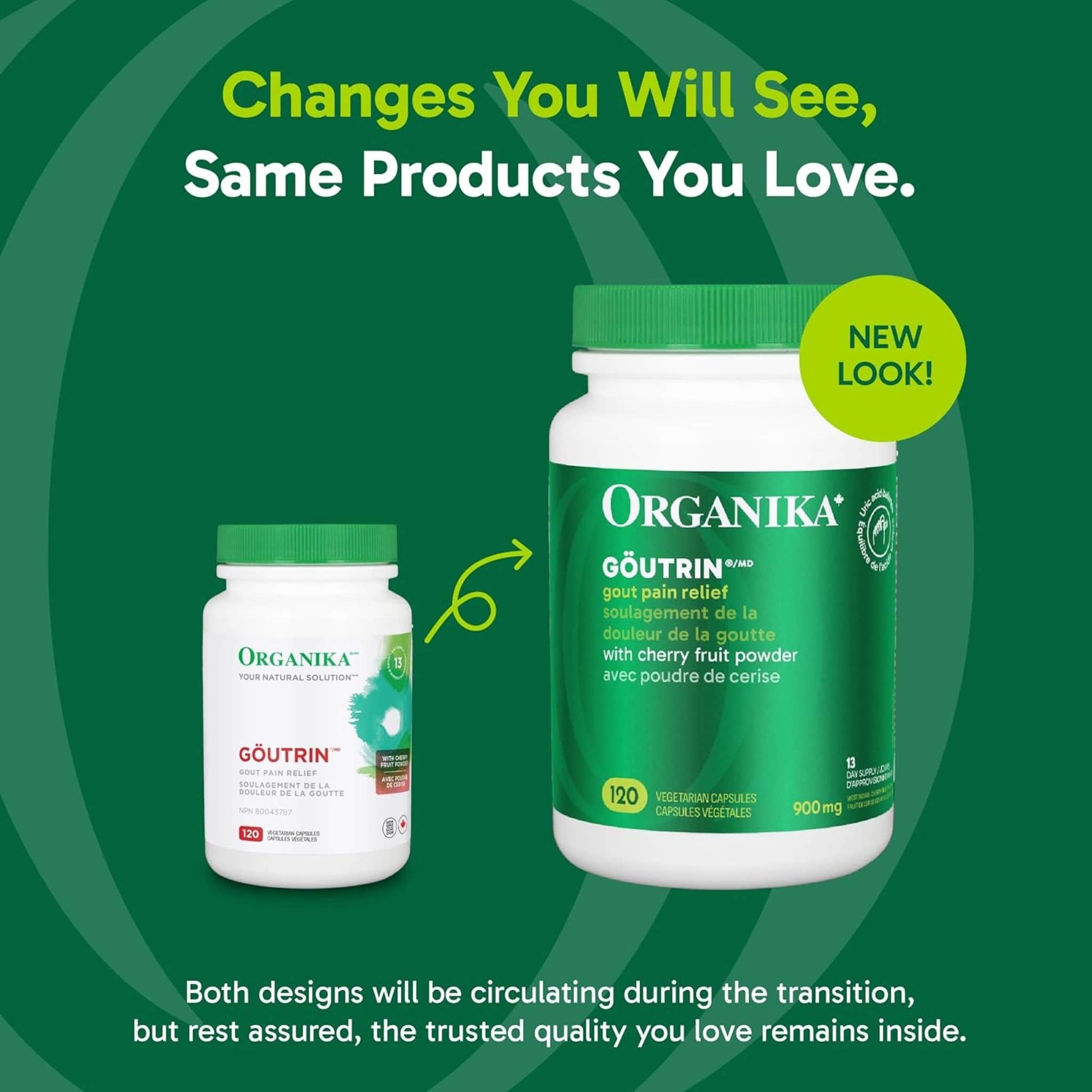 120 Vegetarian Capsules | Organika Goutrin 900mg