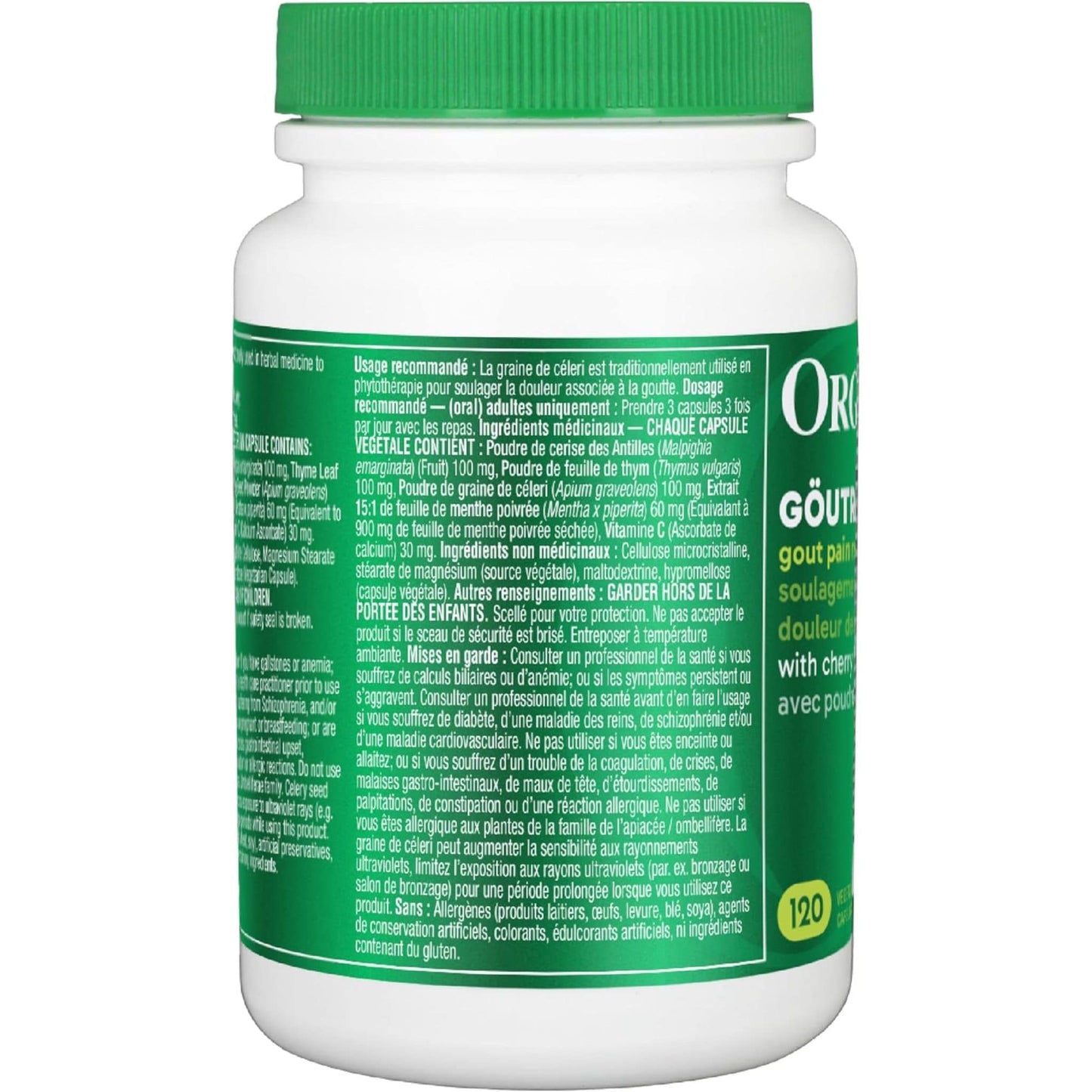 120 Vegetarian Capsules | Organika Goutrin 900mg